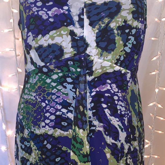 LANE BRYANT ⭐️ Watercolor Ruffle Front Maxi Dress - Picture 4 of 10